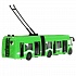 Модель Троллейбус с резинкой 19 см двери открываются инерционная металлическая  - миниатюра №2